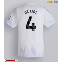 Moške Nogometnih dresov Manchester United Matthijs de Ligt #4 Gostujoči 2025-26 Kratki rokavi